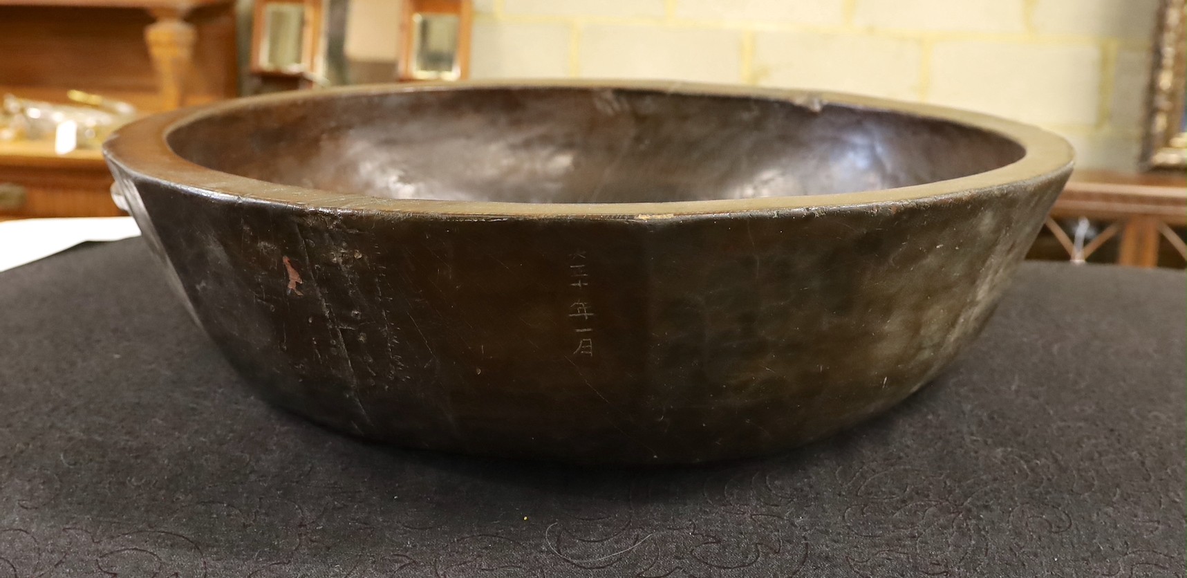 A large Korean wood mazer, diameter 77cm
